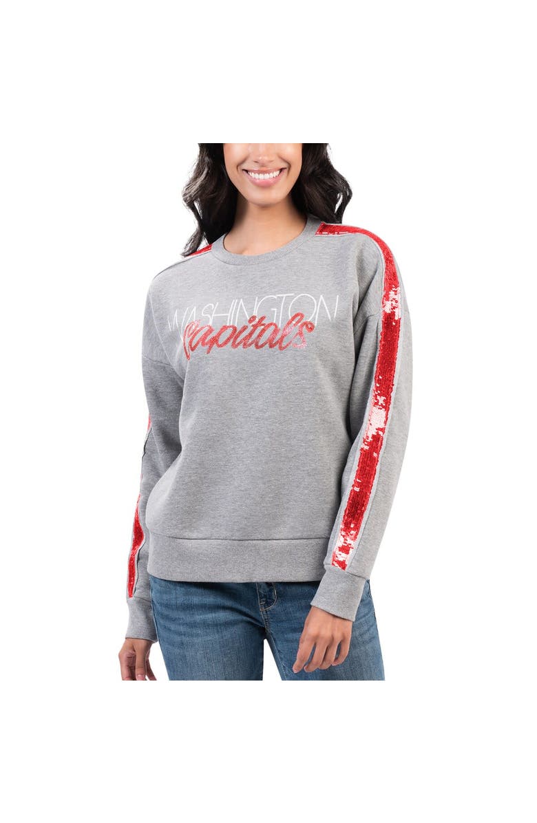 G-III 4HER BY CARL BANKS Women's G-III 4Her by Carl Banks Gray Washington Capitals Penalty Box Pullover Sweatshirt, Alternate, color, Gray