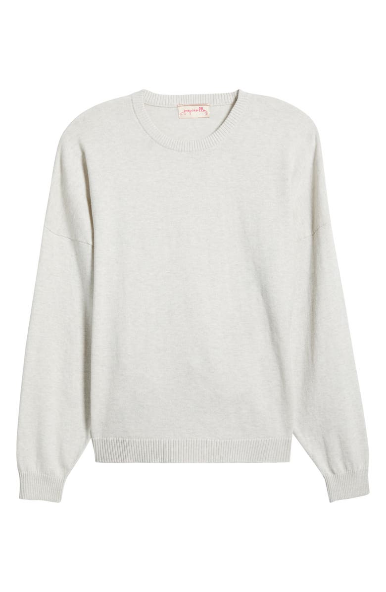 Papinelle Crewneck Cotton & Cashmere Sweater, Alternate, color, 