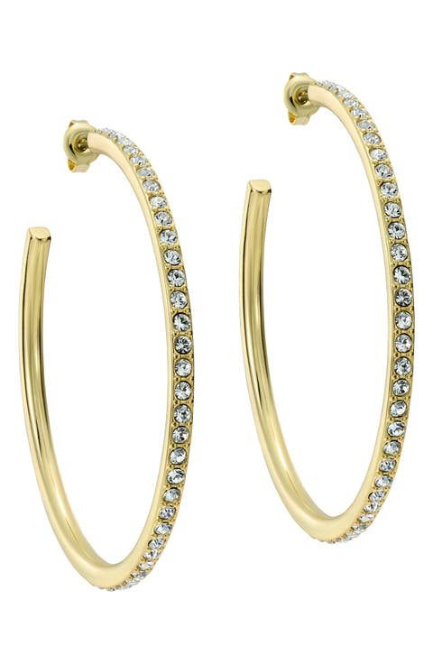 Claire Large Crystal Hoop Earrings