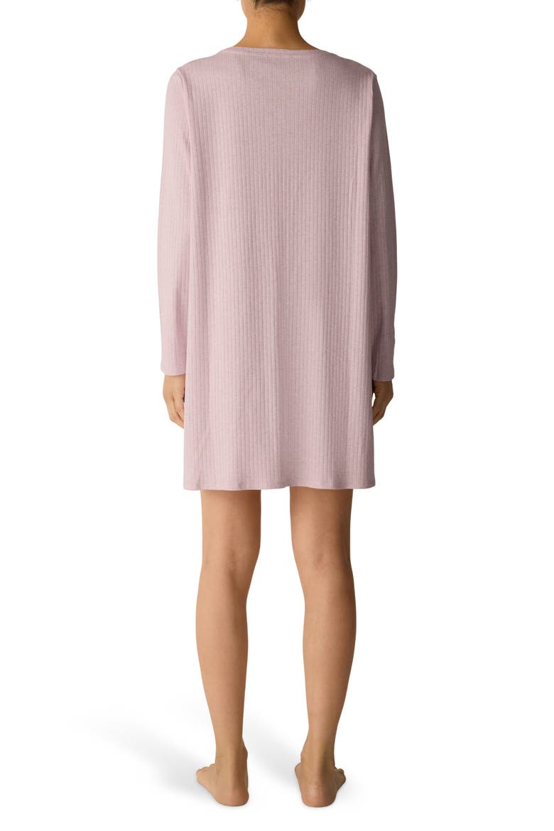 V-Neck Henley Nightgown, Alternate, color, PEARLESCENT