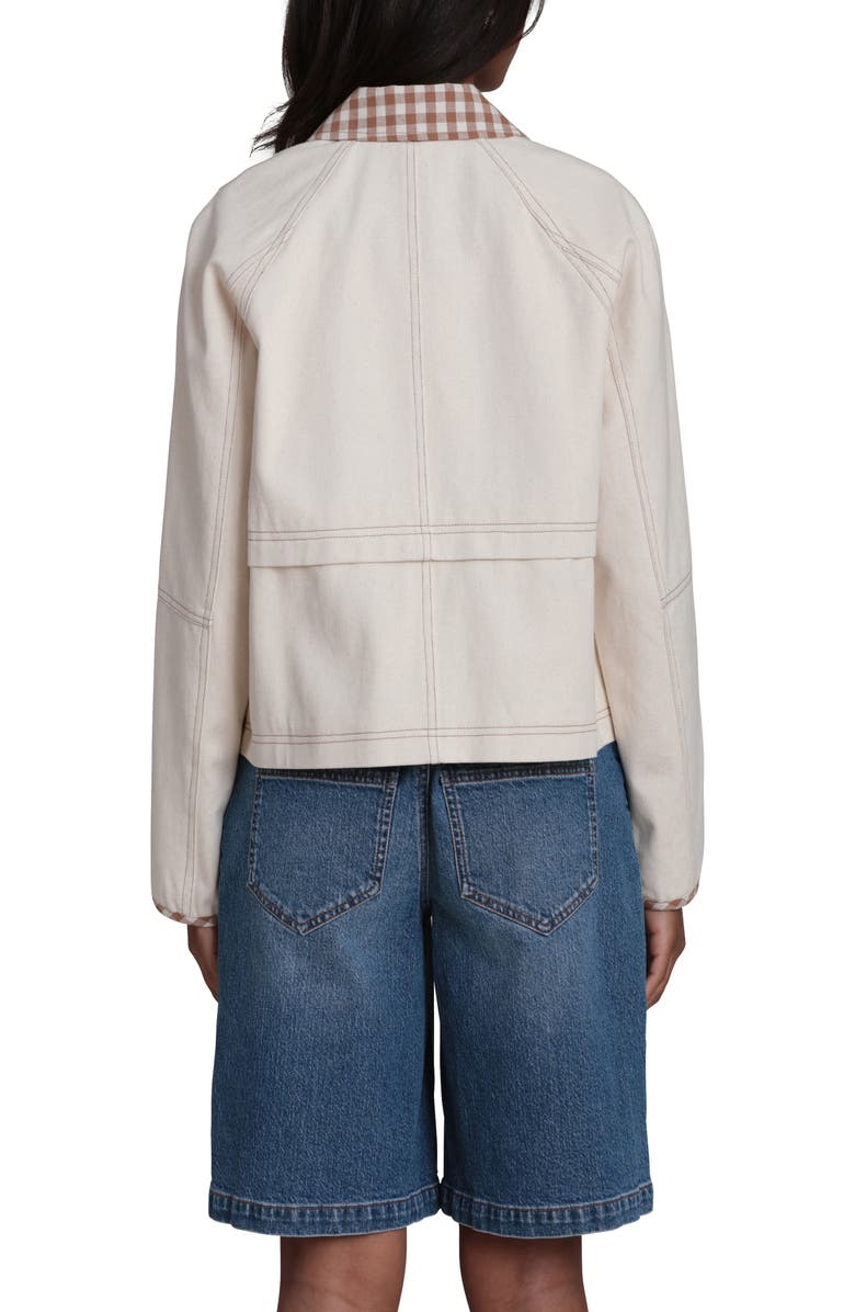 Bagatelle Mixed Media Twill Jacket, Alternate, color, Beige