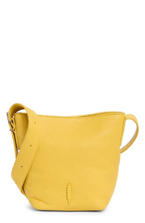 Jayden Leather Bucket Crossbody Bag