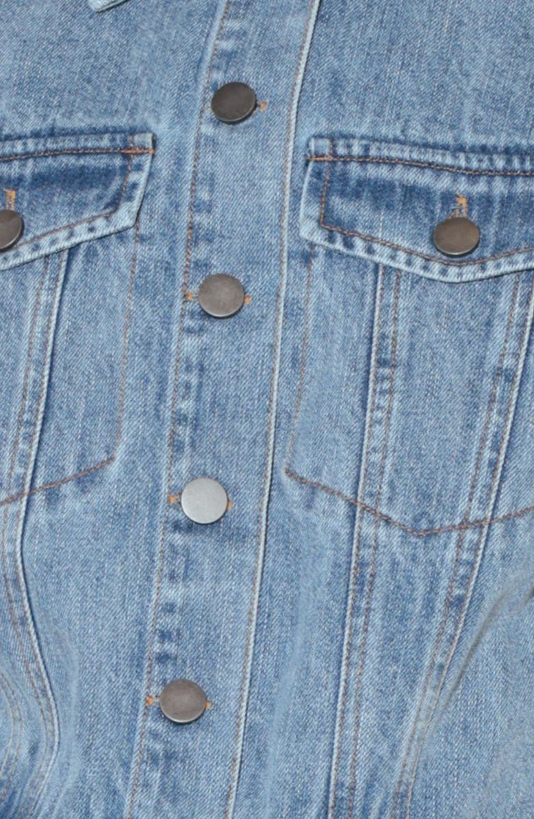 FREEMARKET Washed Denim Romper, Alternate, color, Indigo