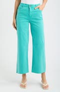 APNY Crop Raw Hem Wide Leg Jeans