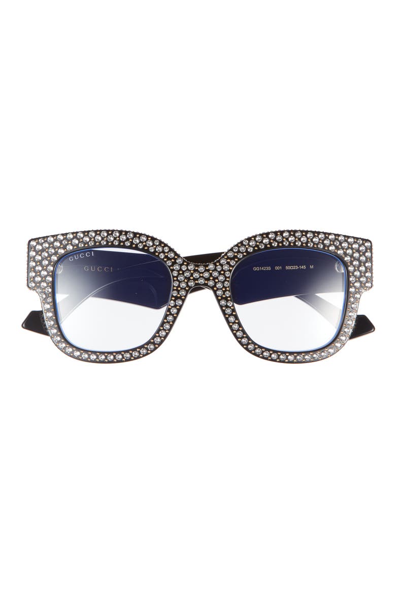 50mm Special Edition Cat Eye Optical Frames, Main, color, BLACK BLACK TRANSPARENT