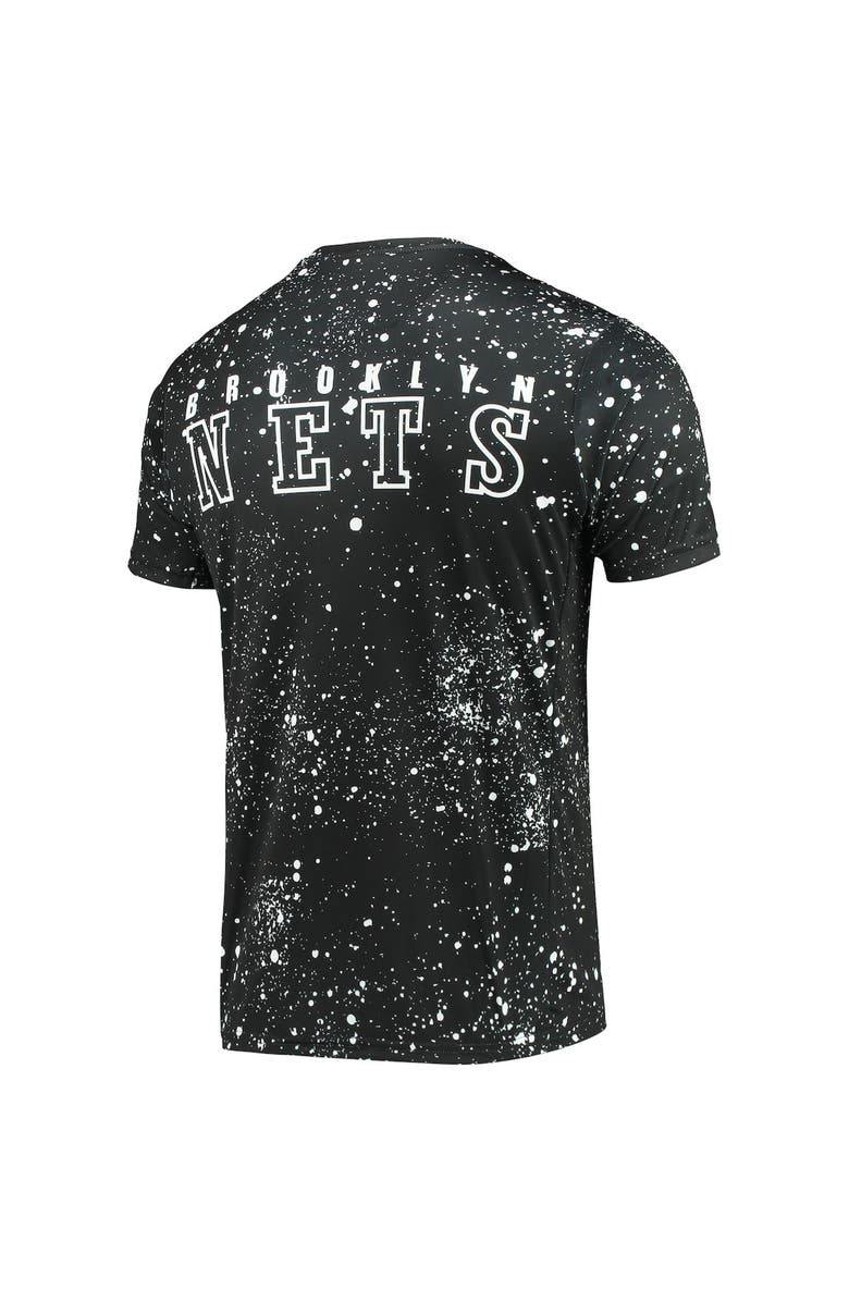 FISLL Men's FISLL Black Brooklyn Nets Splatter Print T-Shirt, Alternate, color, Black