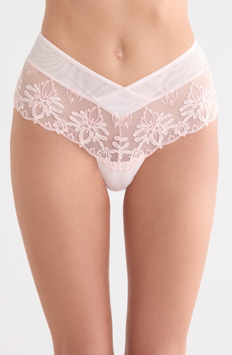 Chantelle Lingerie Champs-Élysées Hipster Panties, Alternate, color, Pink Cloud