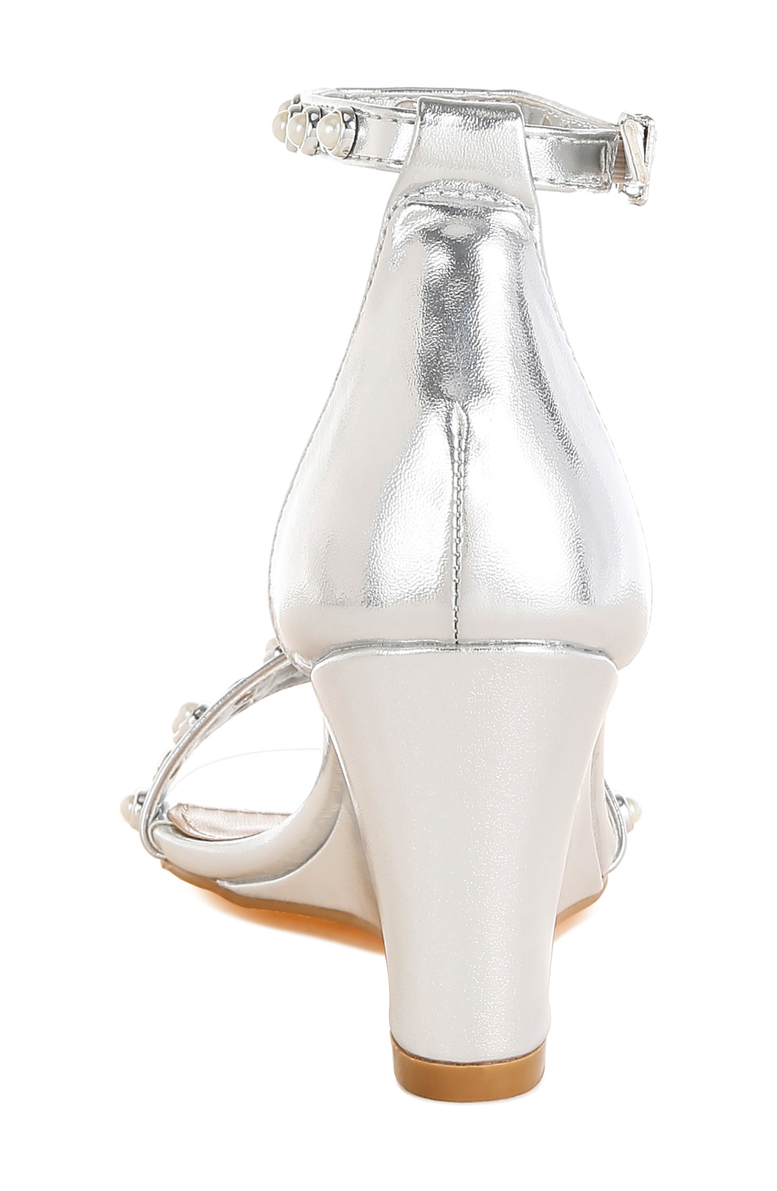 Rag & Co Jumera Wedge Sandal, Alternate, color, Silver