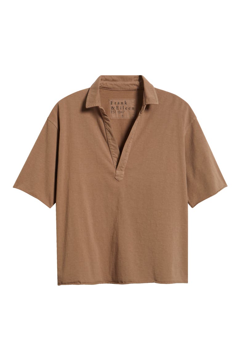 Patty Popover Henley Top, Alternate, color, TOASTED
