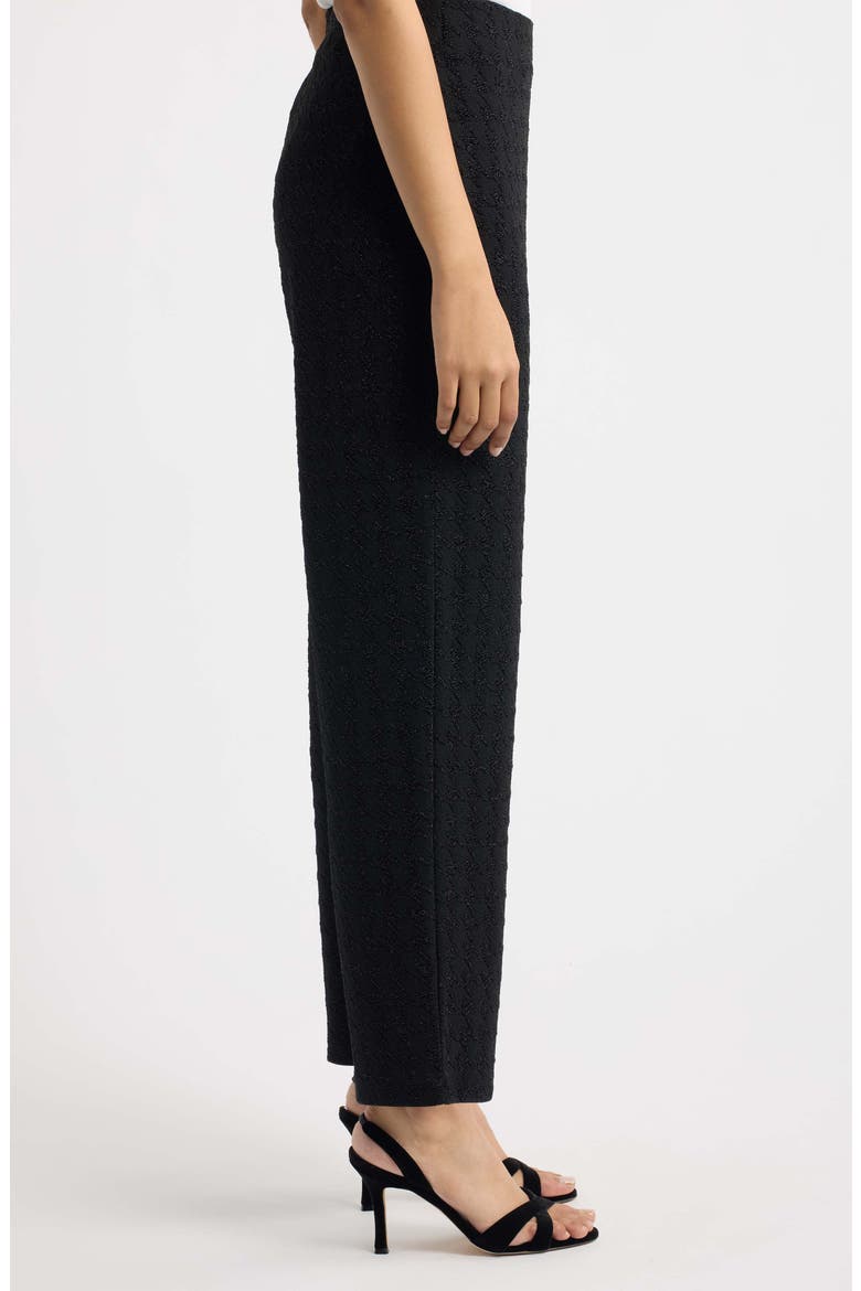 Metallic Wide Leg Pull-On Pants, Alternate, color, ANNE BLACK
