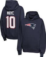 Nike Youth Nike Drake Maye Navy New England Patriots Name & Number Club Fleece Hoodie