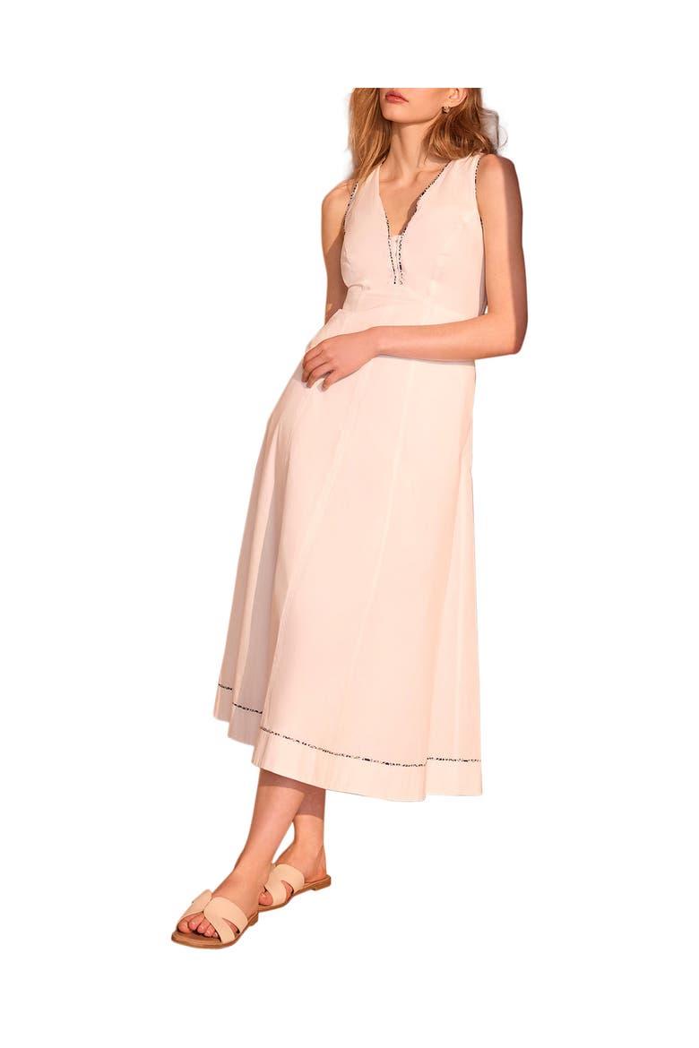 Cotton Tie Detail Maxi Dress, Main, color, Ivory