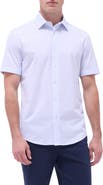 Bugatchi Miles OoohCotton® Cactus Print Short Sleeve Button-Up Shirt