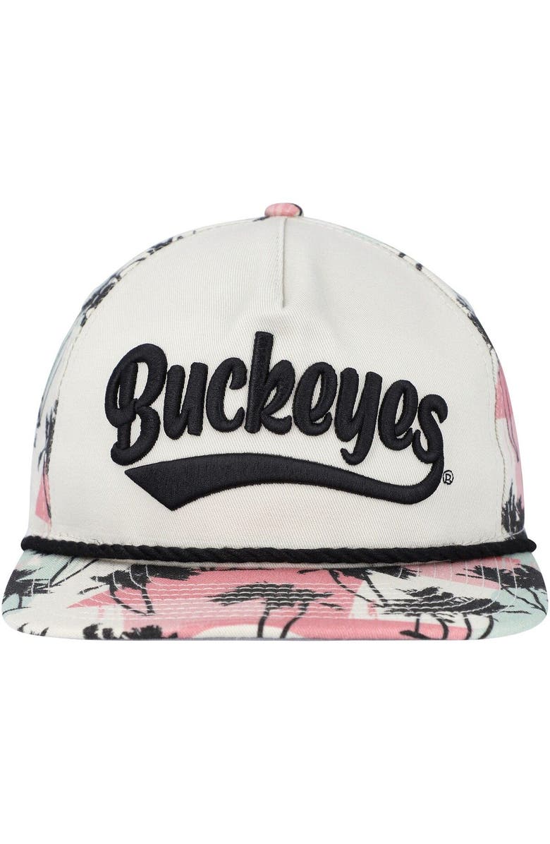 New Era Men's New Era Cream Ohio State Buckeyes High Tide Golfer Snapback Hat, Alternate, color, 