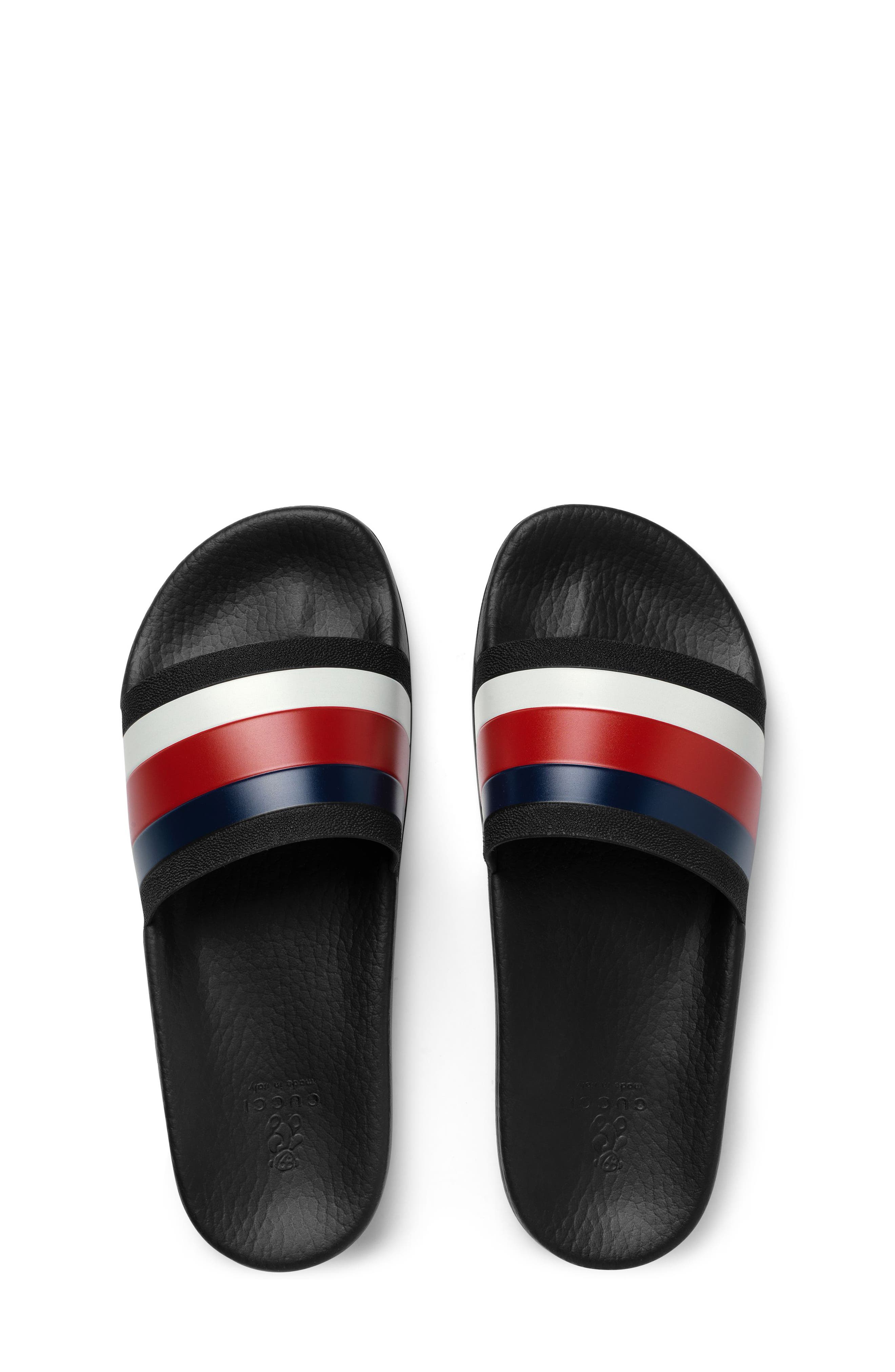 Pursuit Slide Sandal, Alternate, color, RED/ WHITE/ BLUE