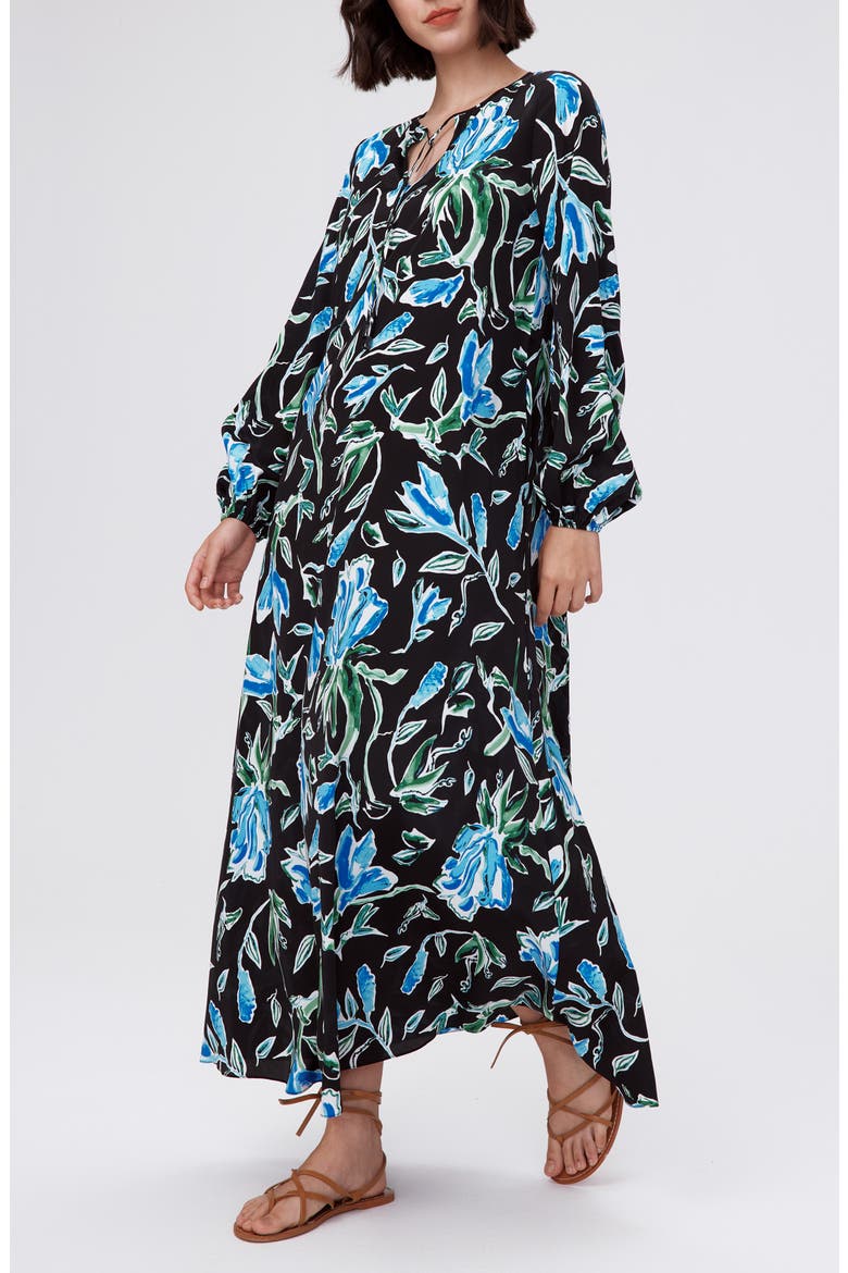Vandy Floral Long Sleeve Maxi Dress, Alternate, color, TULIP FIELDS BLUE LG