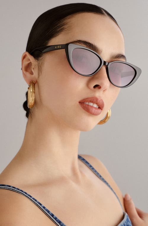Aire Amalthea Sunglasses In Black/warm Smoke Grad