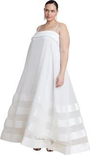 ELOQUII Dramatic Organza Trapeze Gown