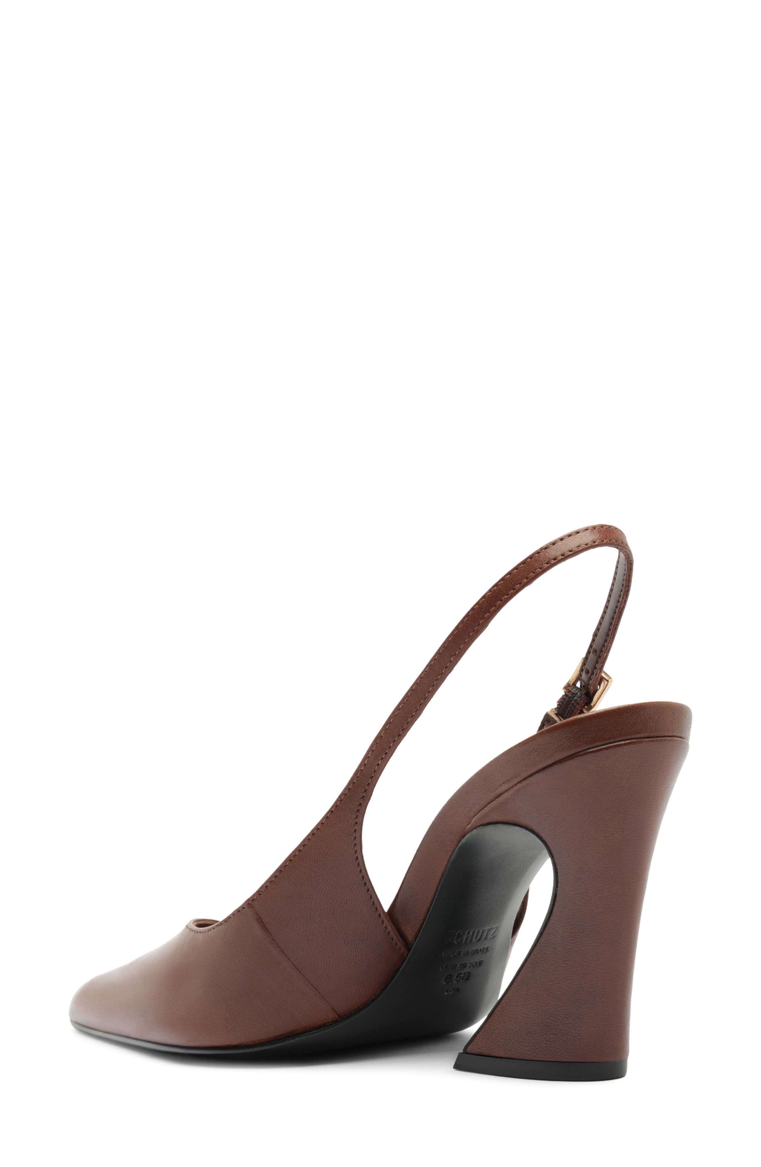 Lexi Leather Slingback Pump, Alternate, color, WARM TOFFEE
