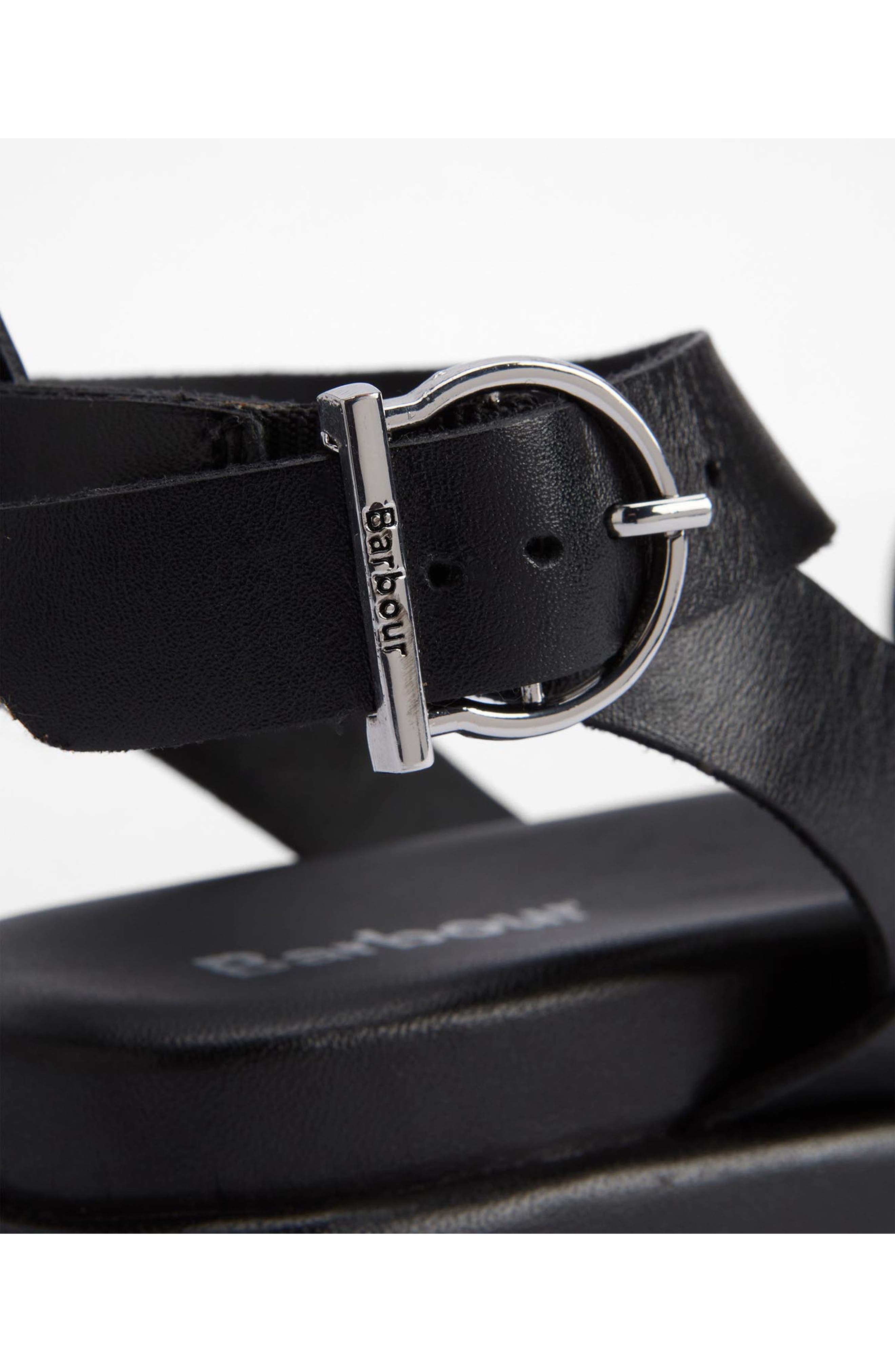 Barbour Ivy Ankle Strap Platform Sandal, Alternate, color, Black