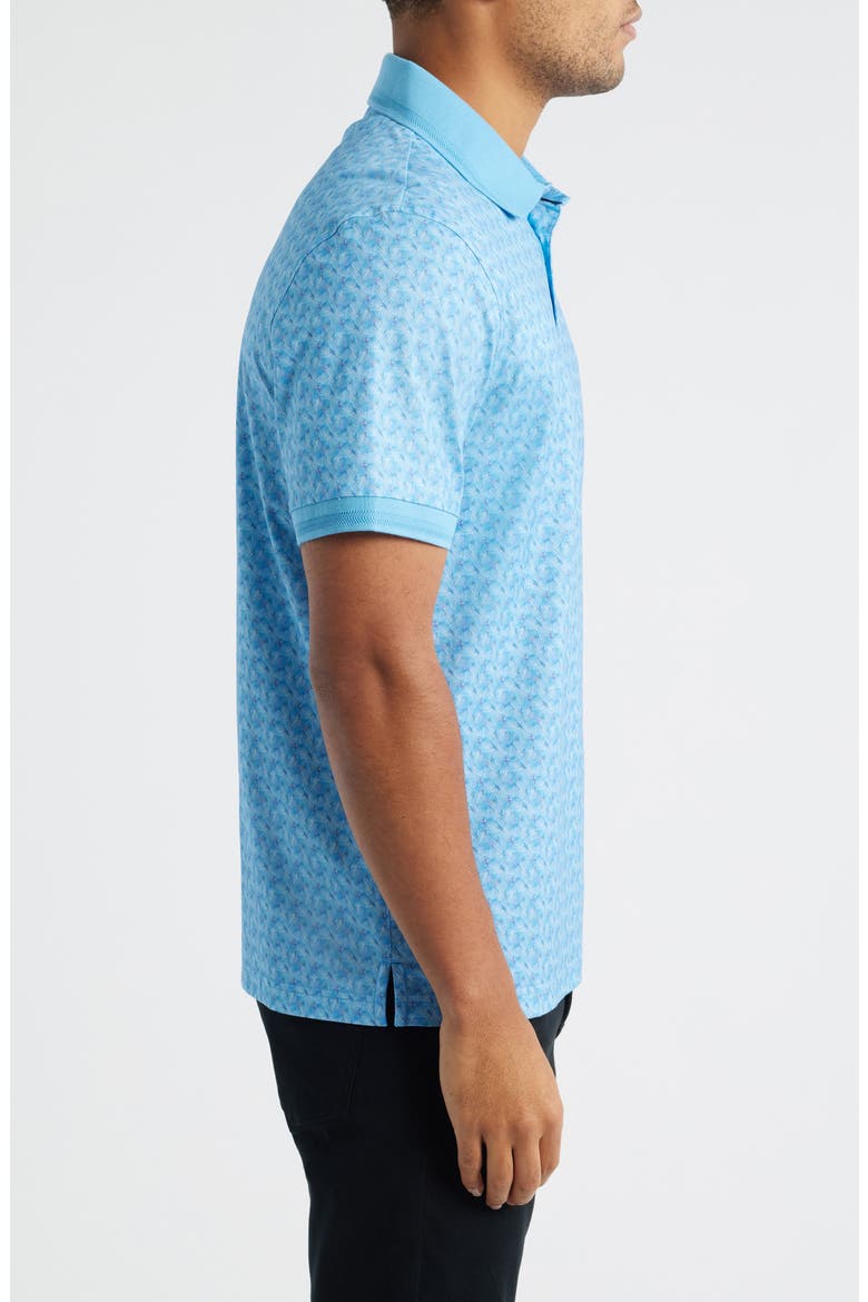 Vance OoohCotton® Abstract Print Polo, Alternate, color, CLASSIC BLUE