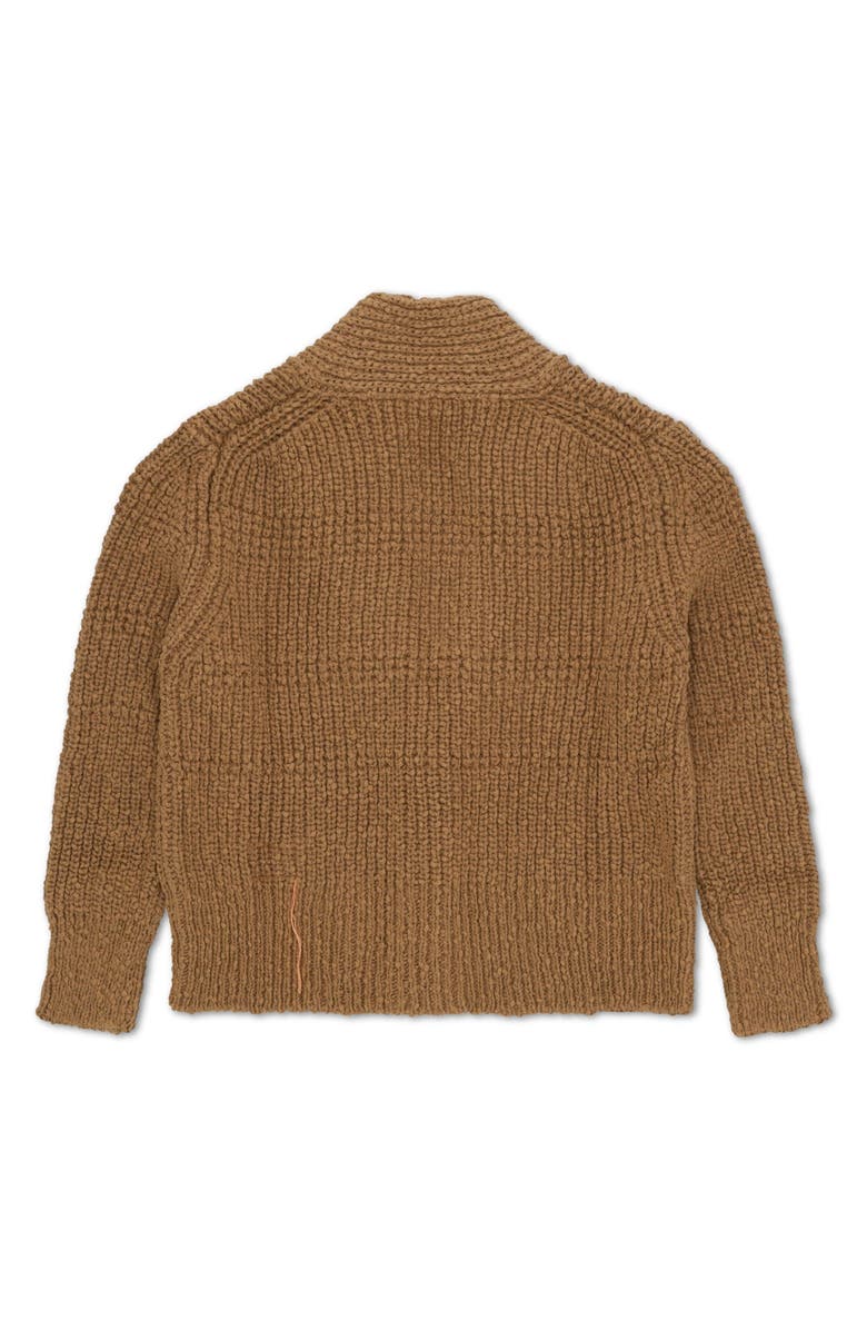 Fortela Navajo Style Open Knit Cardigan, Alternate, color, Camel