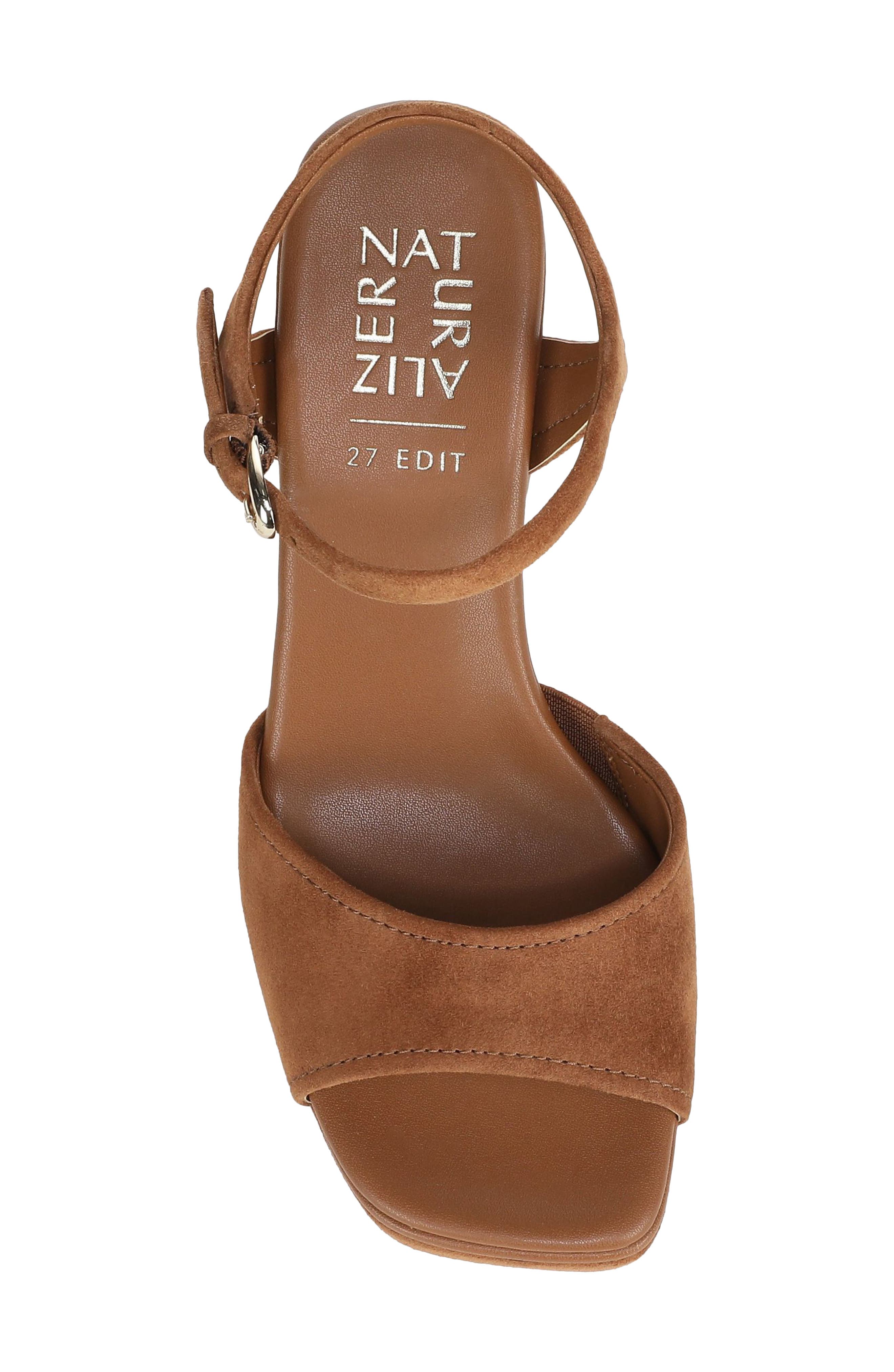Paige Ankle Strap Platform Sandal, Alternate, color, DARK CHESTNUT