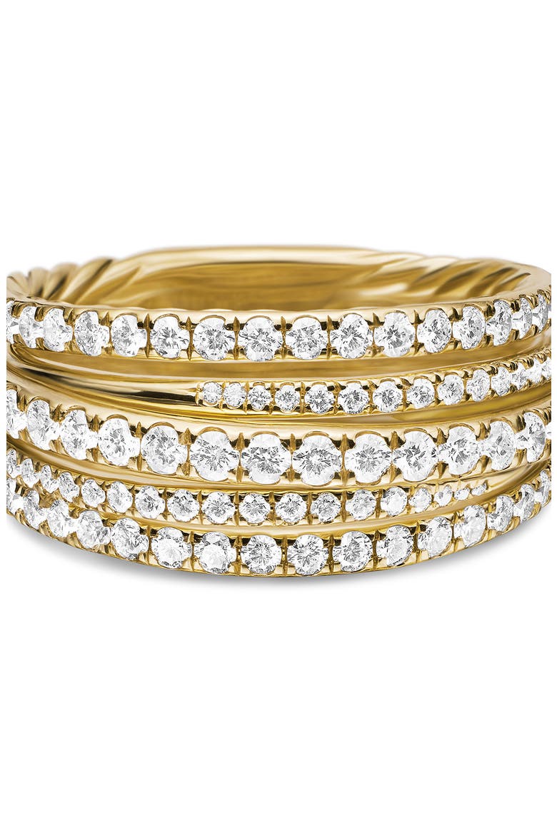 11MM PAVE CROSSOVER RING, Alternate, color, 18K YELLOW GOLD