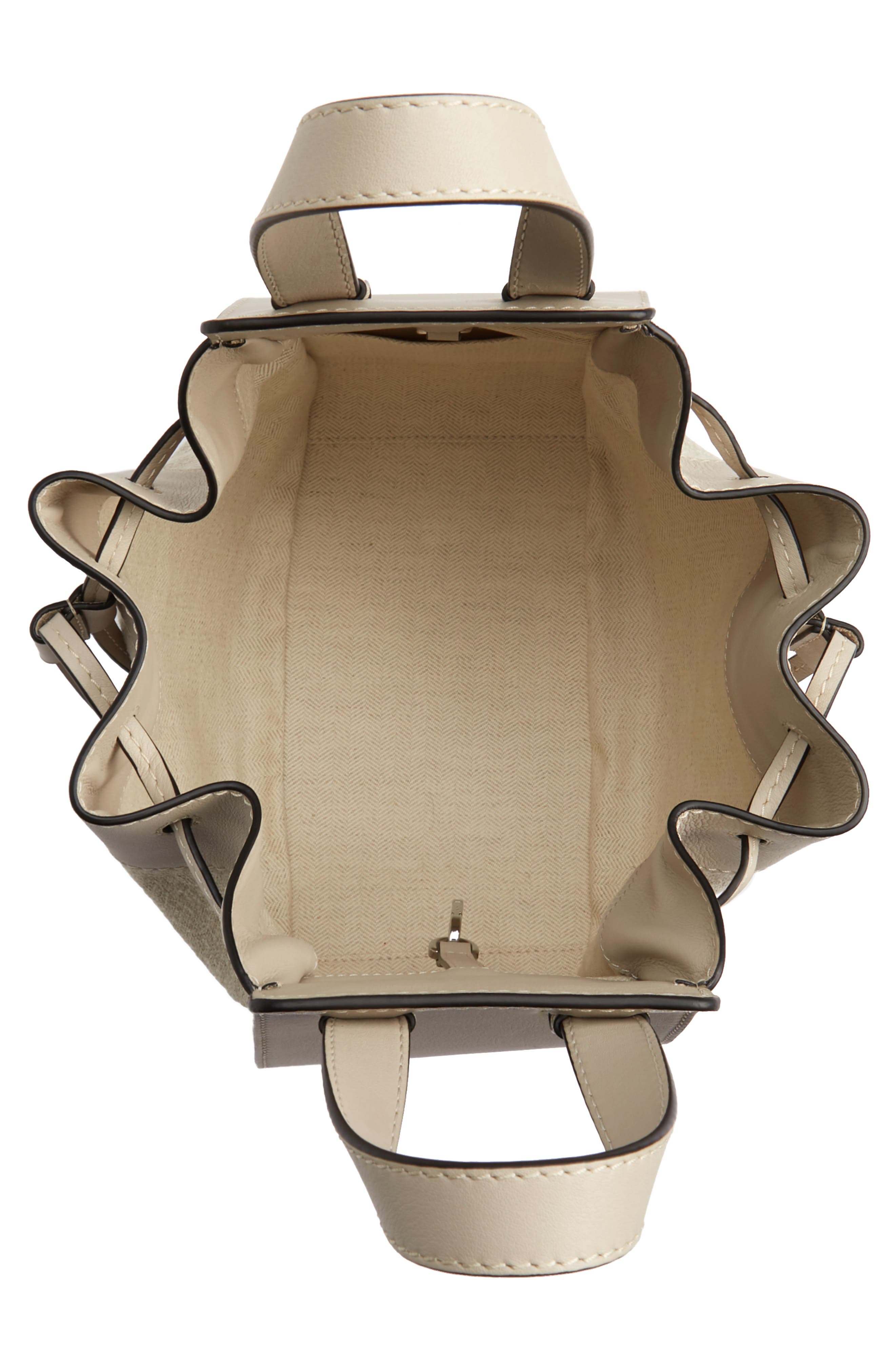 Loewe Small Hammock Leather & Linen Hobo, Alternate, color, 