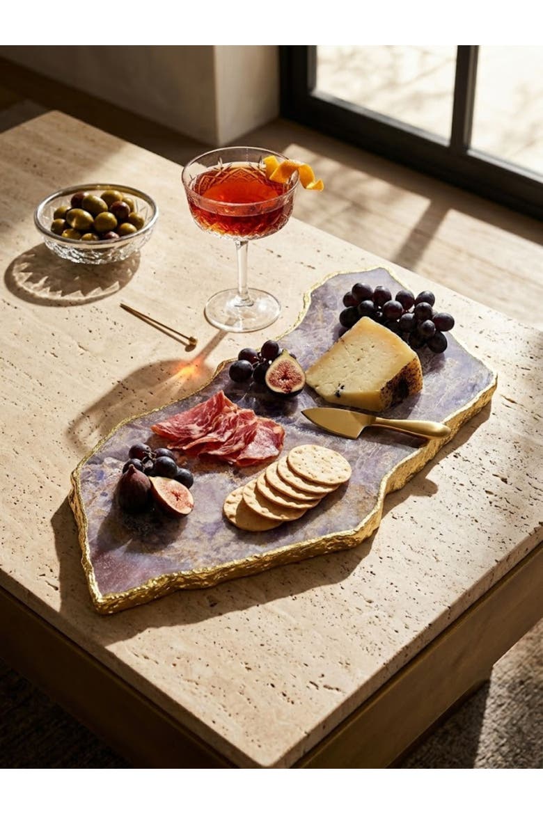 Dazzle Cheese Board, Alternate, color, Amethyst