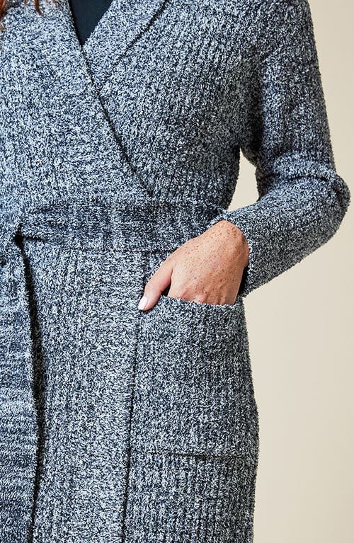 Softies Heather Marshmallow Wrap Robe In Heather Black
