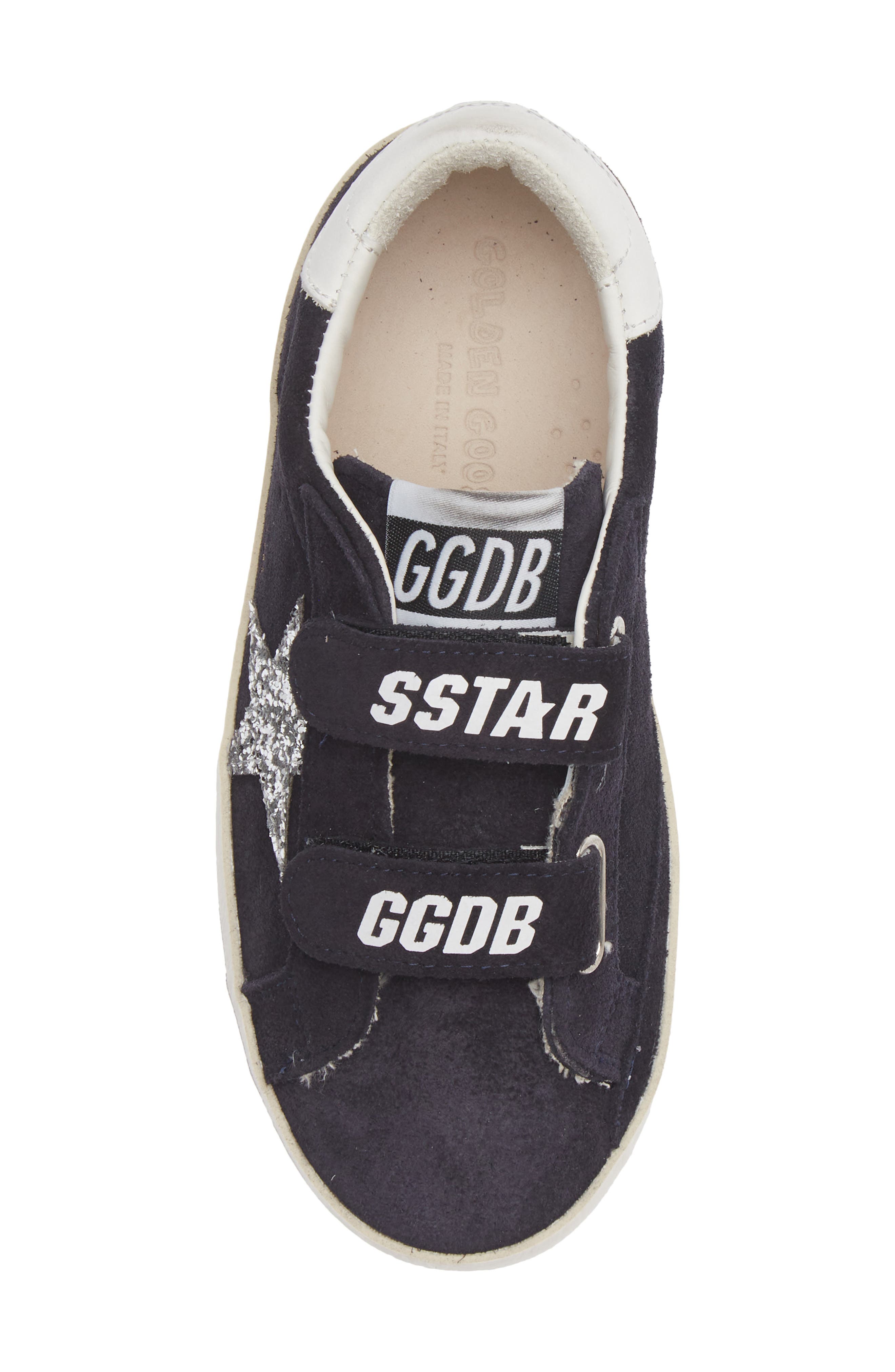 Kids' Old School Sneaker, Alternate, color, DARK BLUE/ SILVER/ WHITE