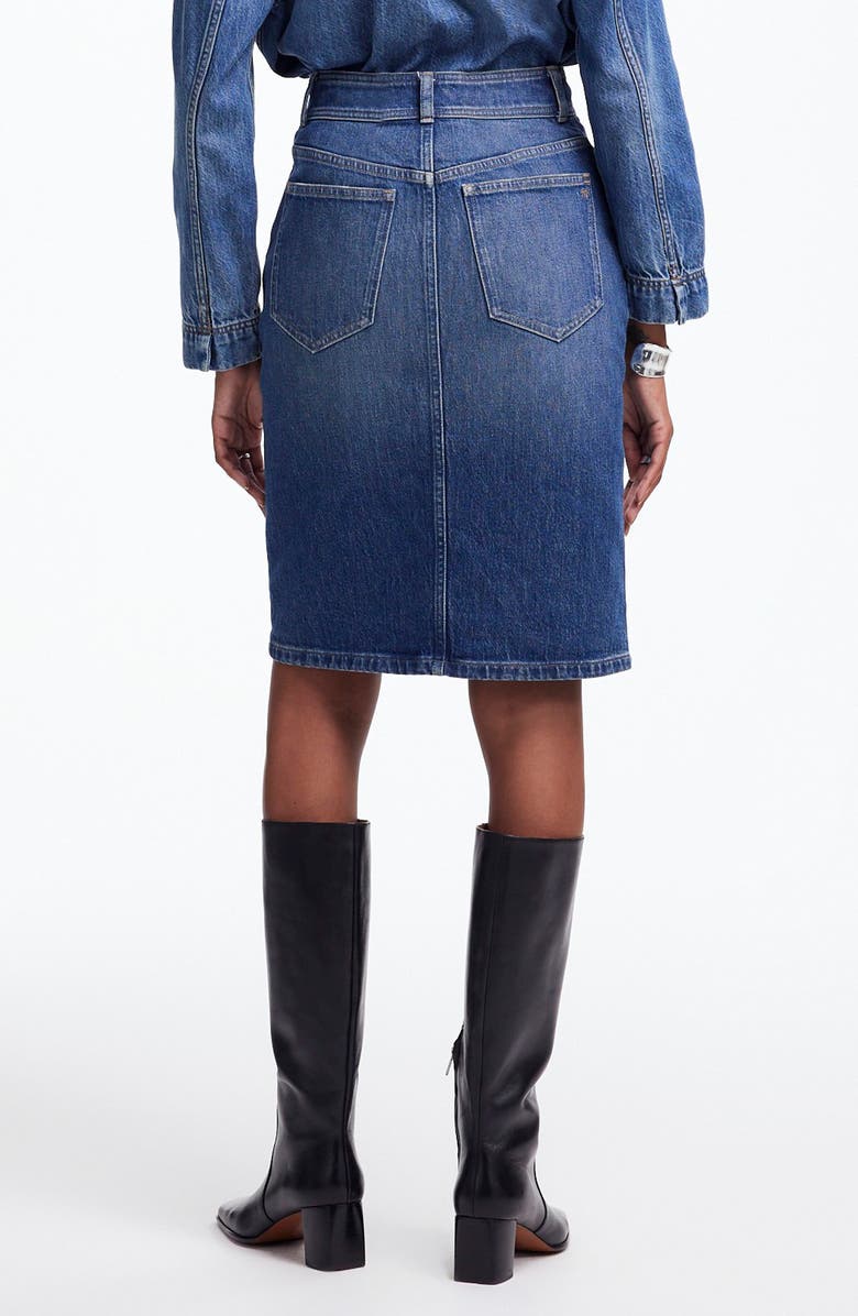 Madewell Denim Button Front Skirt, Alternate, color, 