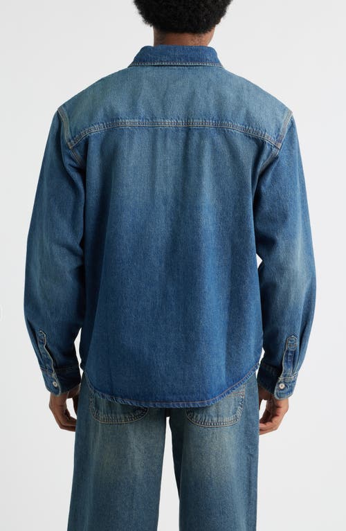 Dickies Mechanic Cotton Denim Button-up Shirt In Blue