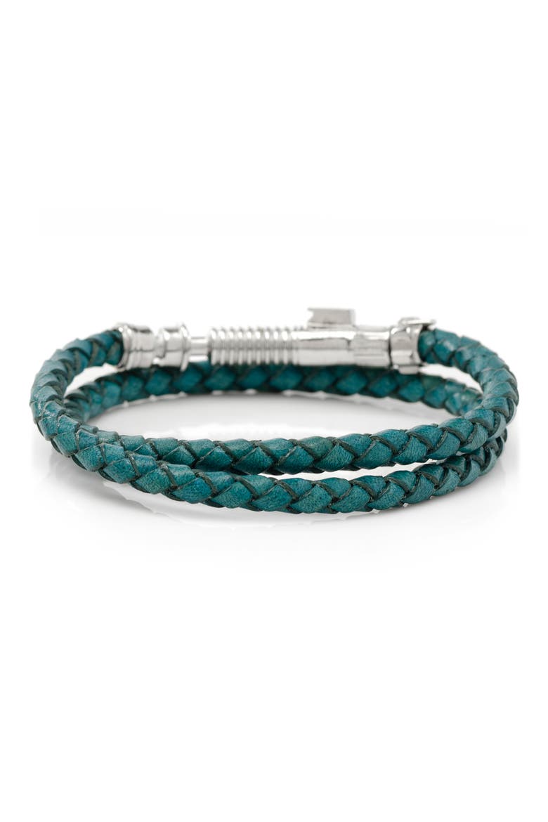 Star Wars™ Obi Wan Kenobi Braided Leather Lightsaber Bracelet, Alternate, color, NAVY