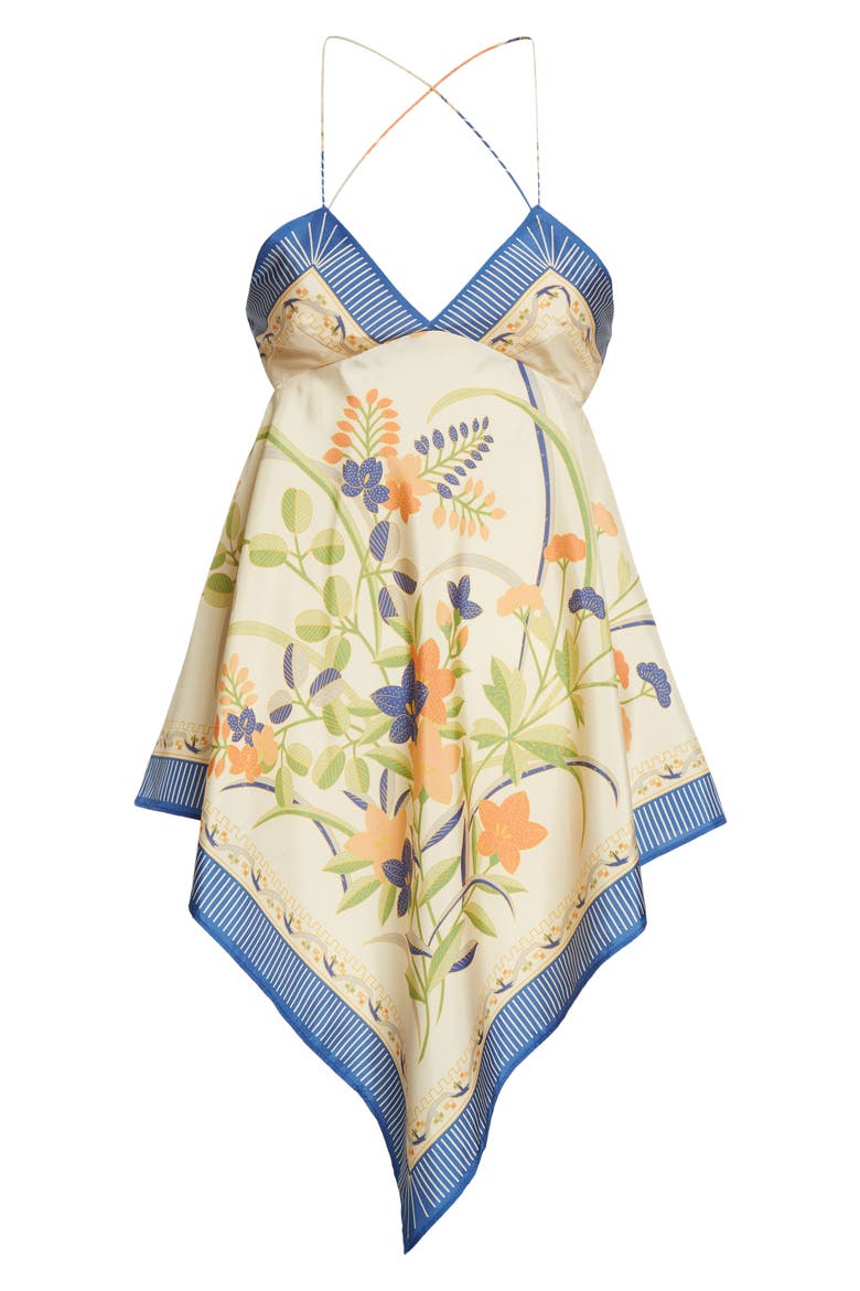 Phoenix Floral Cotton & Silk Backless Top, Alternate, color, PHOENIX FLEUR CORAL