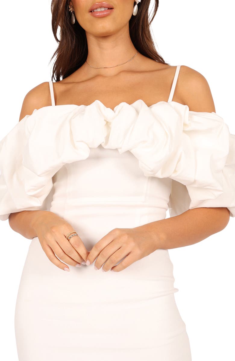 Petal & Pup Sia Ruffle Cold Shoulder Cocktail Minidress, Alternate, color, 