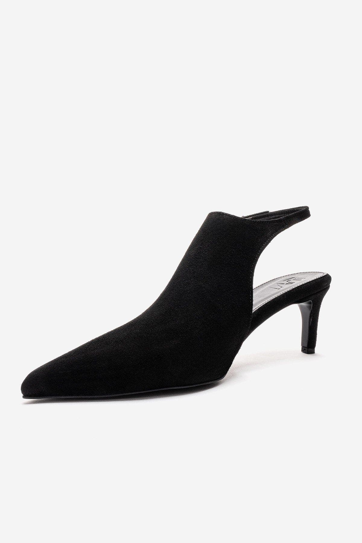 Prologue Shoes Vosalie Slingback Stiletto Pump, Alternate, color, Black Suede