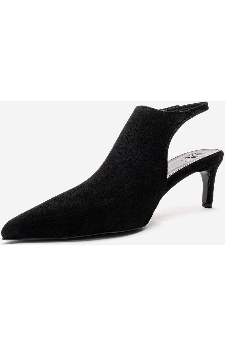 Prologue Shoes Vosalie Slingback Stiletto Pump, Alternate, color, Black Suede