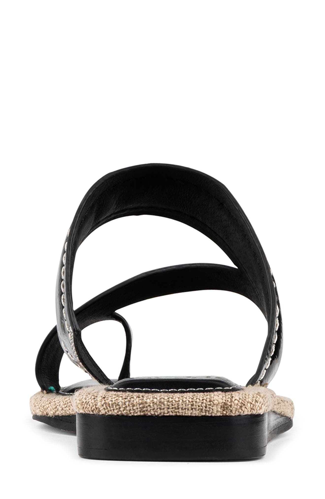 Donald Pliner Wedge Toe Loop Sandal, Alternate, color, Black