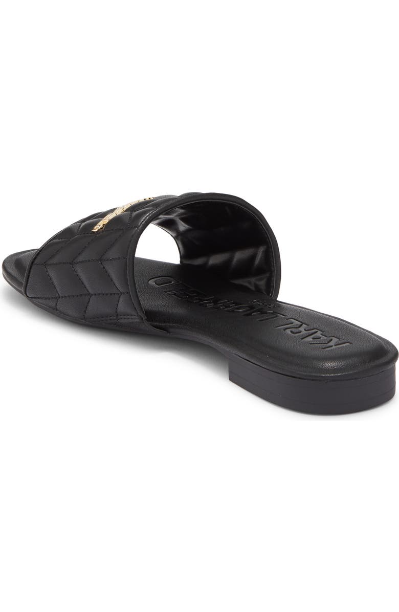 KARL LAGERFELD PARIS Cati Quilted Slide Sandal, Alternate, color, Black