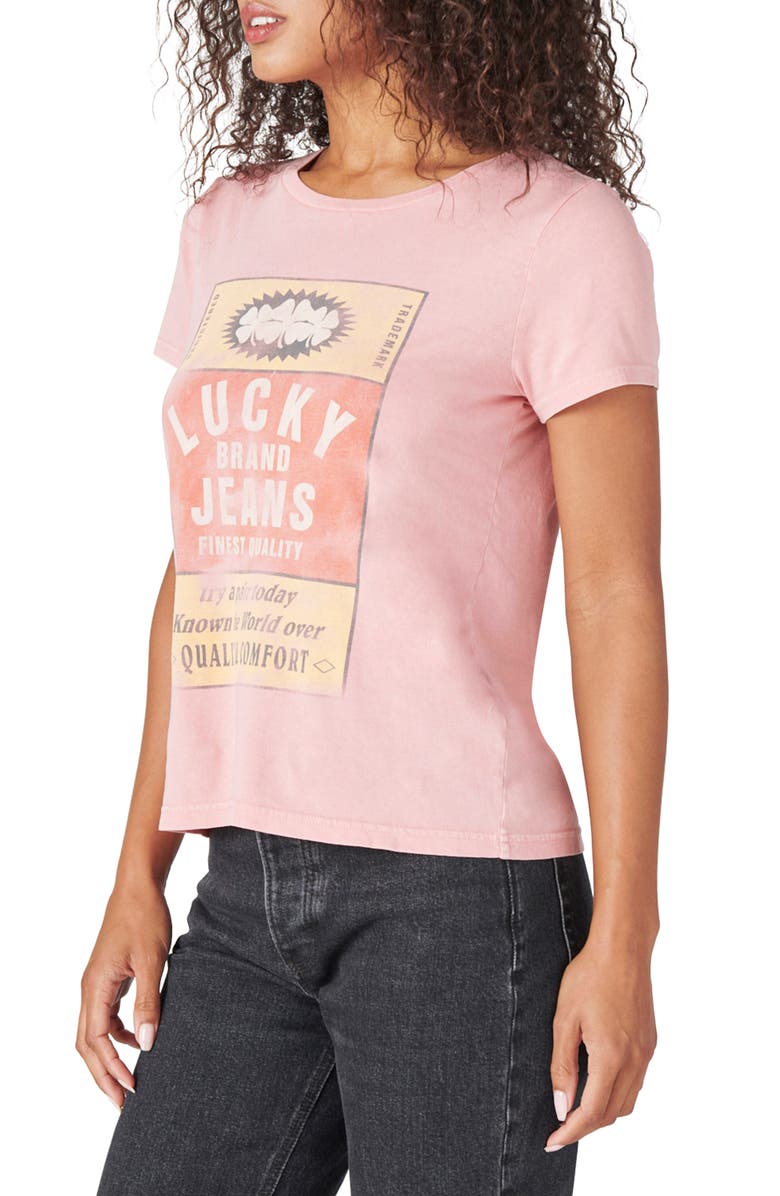 Lucky Brand Label Graphic Tee, Alternate, color, 