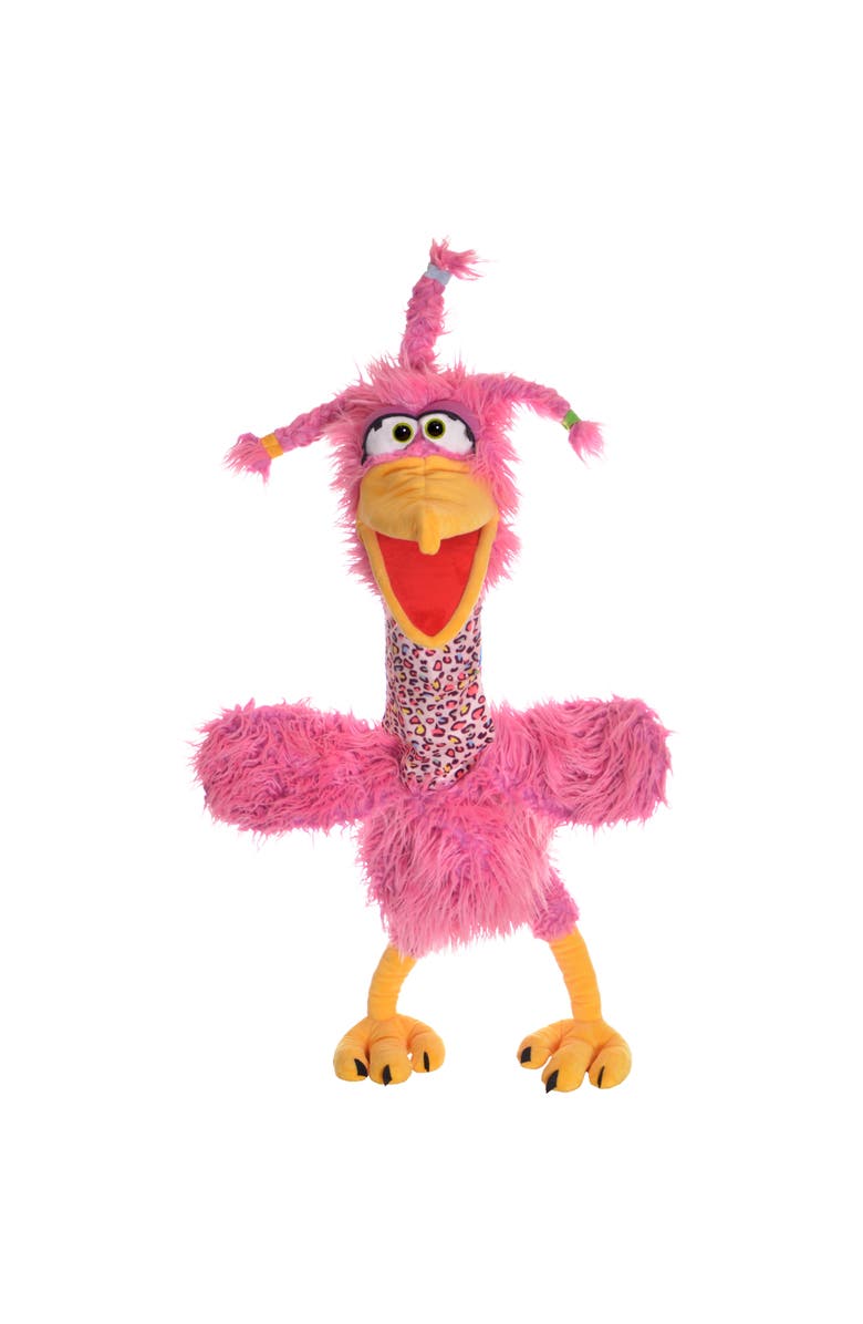 Living Puppets Dizzy The Big Pink Bird 26 Inch Plush Hand Puppet, Main, color, Pink