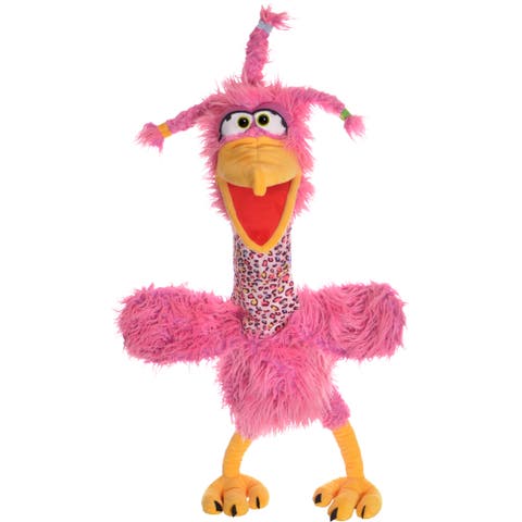 Dizzy The Big Pink Bird 26 Inch Plush Hand Puppet