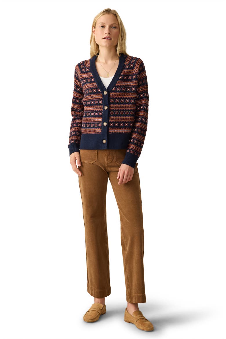 Highland Fair Isle Wool Blend Cardigan, Alternate, color, TWILIGHT FAIRISLE