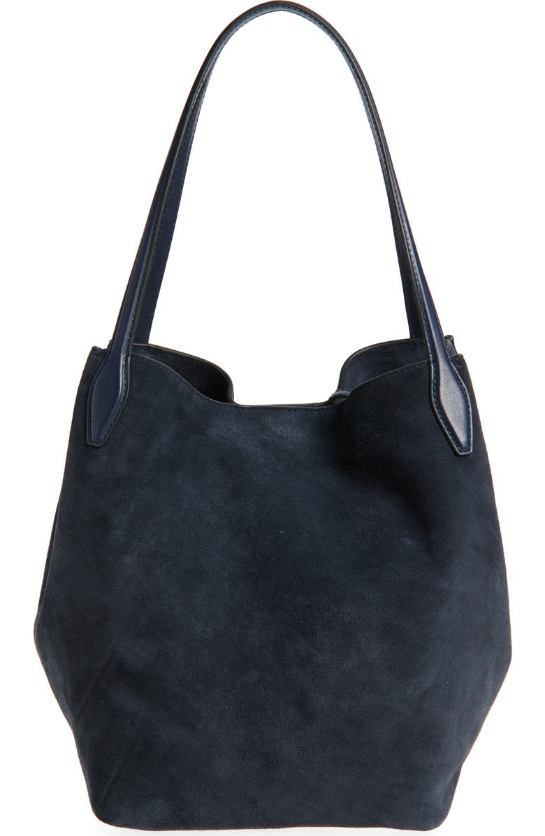 Madewell The Suede Shopper Tote, Alternate, color, Deep Indigo