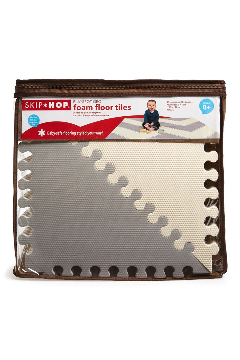 'PLAYSPOTS' Foam Floor Tiles, Alternate, color, GREY