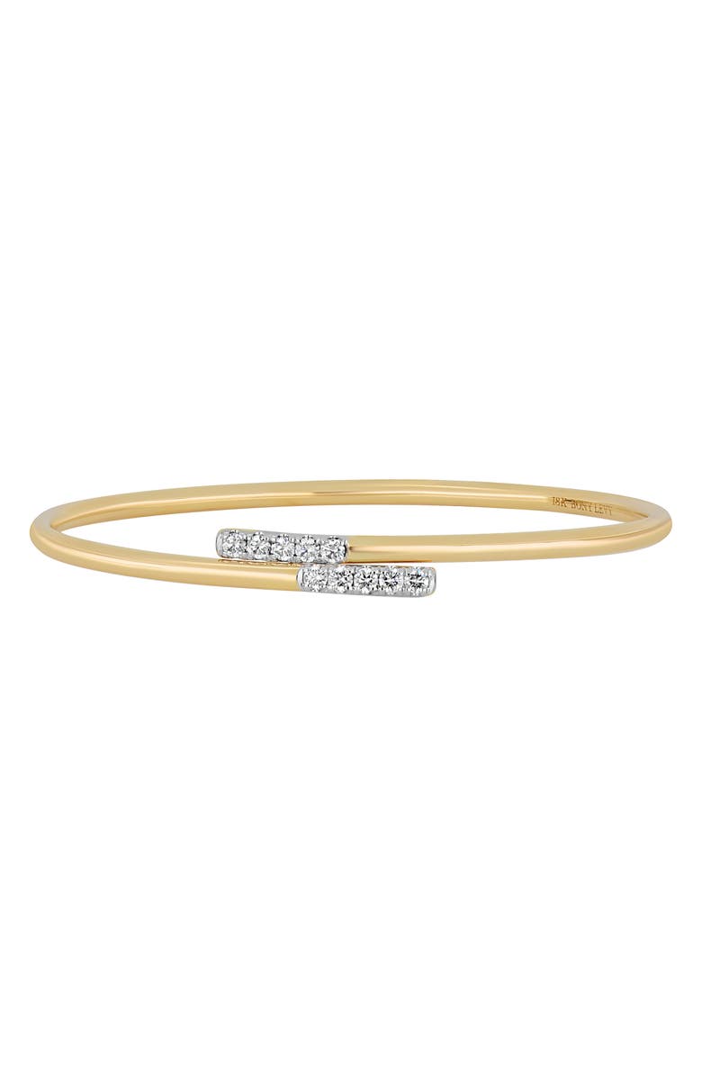 Bony Levy Audrey Diamond Bypass Bangle, Main, color, 18K Yellow Gold