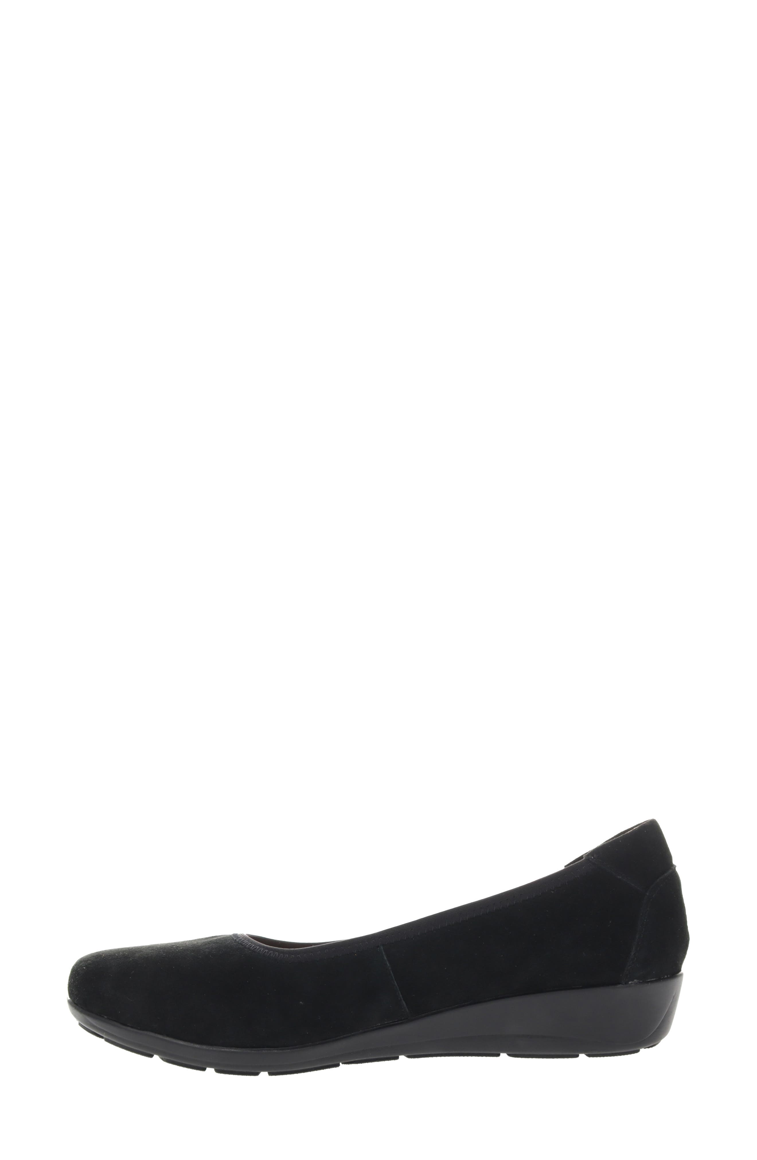 Propét Yara Wedge Slip-On, Alternate, color, Black Suede