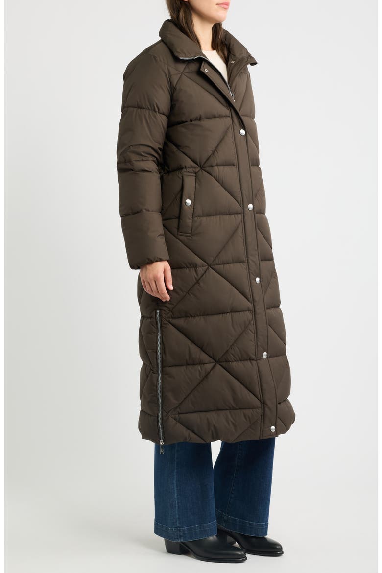 Quilted Puffer Coat with Removable Hood, Alternate, color, CAF NOIR